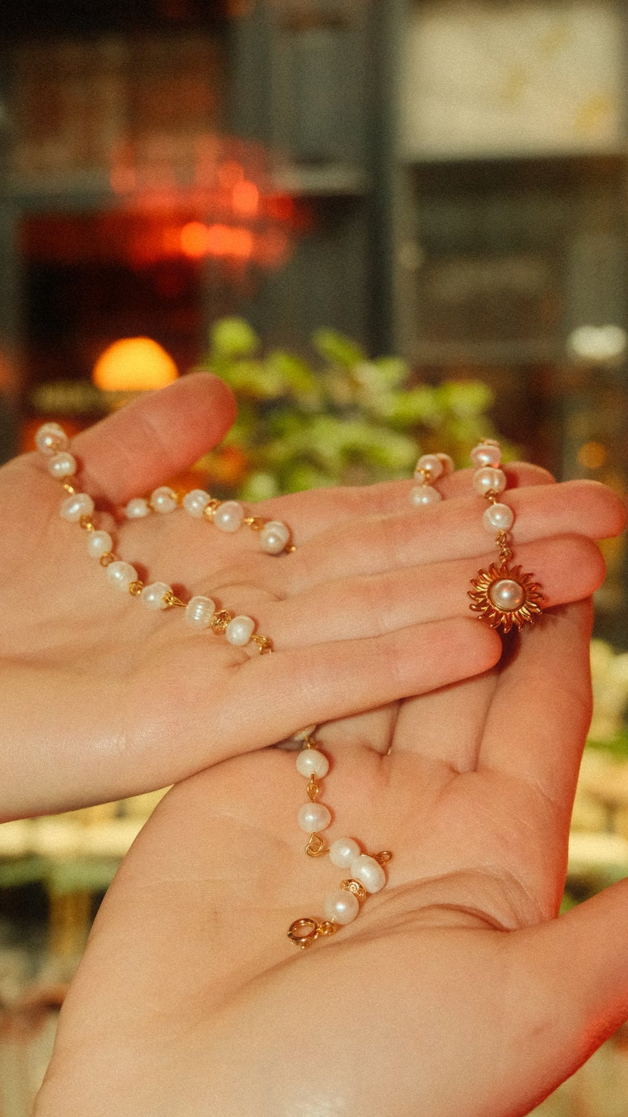 Sun-Kissed Pearl Necklace