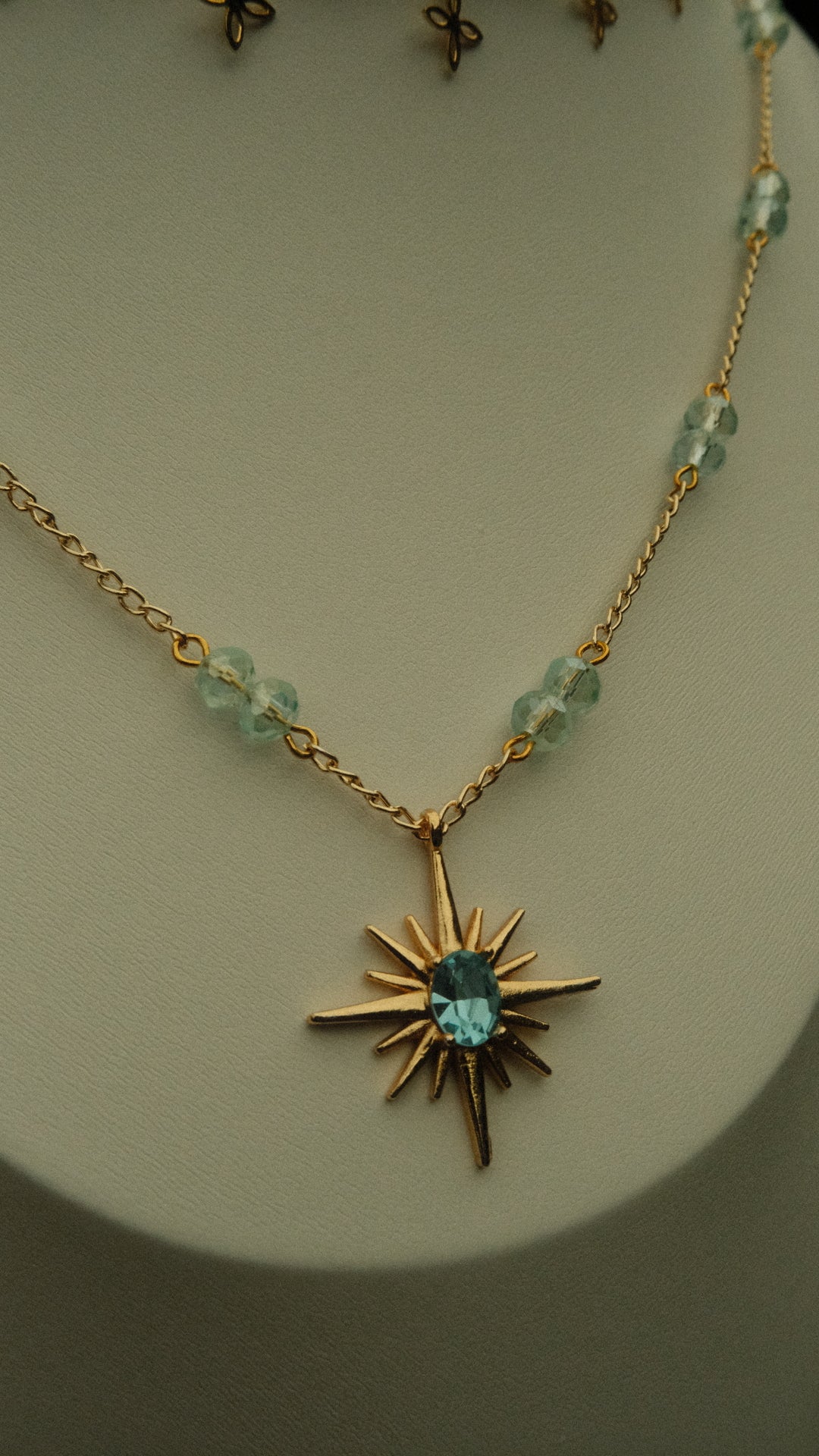 Aquamarine moonlight necklace