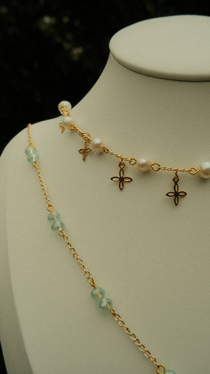 Aquamarine moonlight necklace
